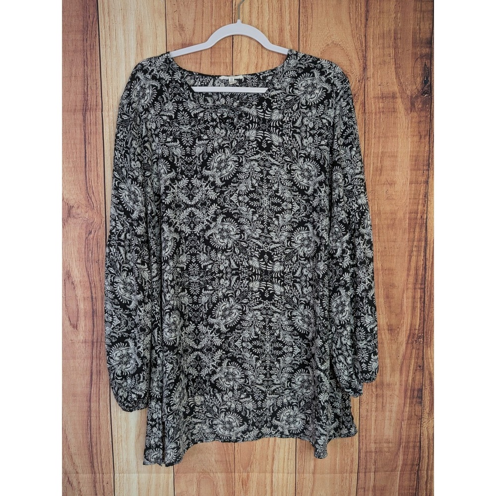 Maurices Paisley Long Sleeve Tunic Top Womens Plus Size XXL